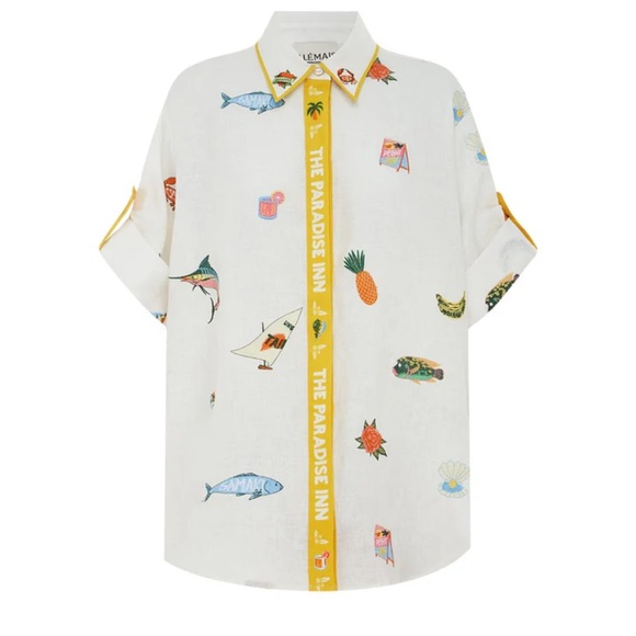 ALEMAIS BLUE MARLIN EMBROIDERED SKIRT & SHIRT - Picture 5 of 7